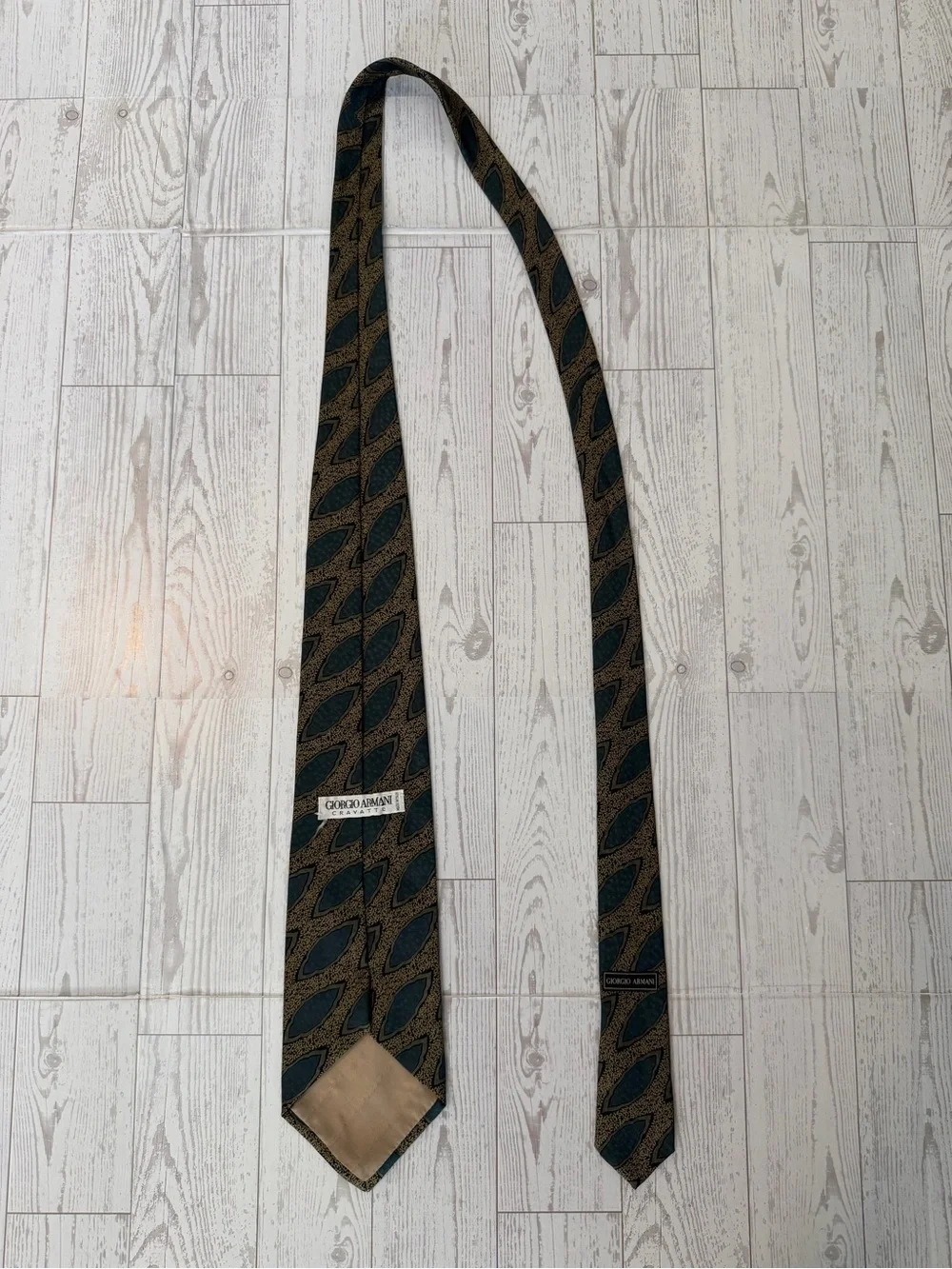 Giorgio Armani Vintage Silk Geometric Necktie